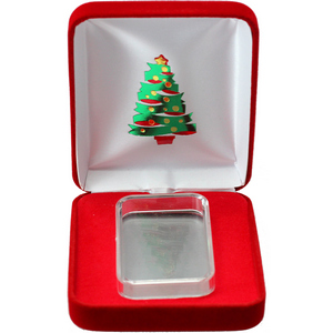 Christmas Tree Red Clamshell Gift Box & Capsule - Product Packaging [Add $8.75]